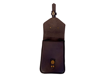 For Royal Enfield Goan Classic 350 Leather Magnetic Tank Pouch Black Color