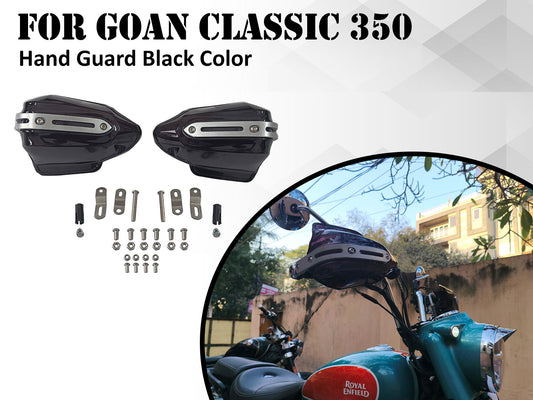 For Royal Enfield Goan Classic 350 Tinted Black Color Hand Guard Kit