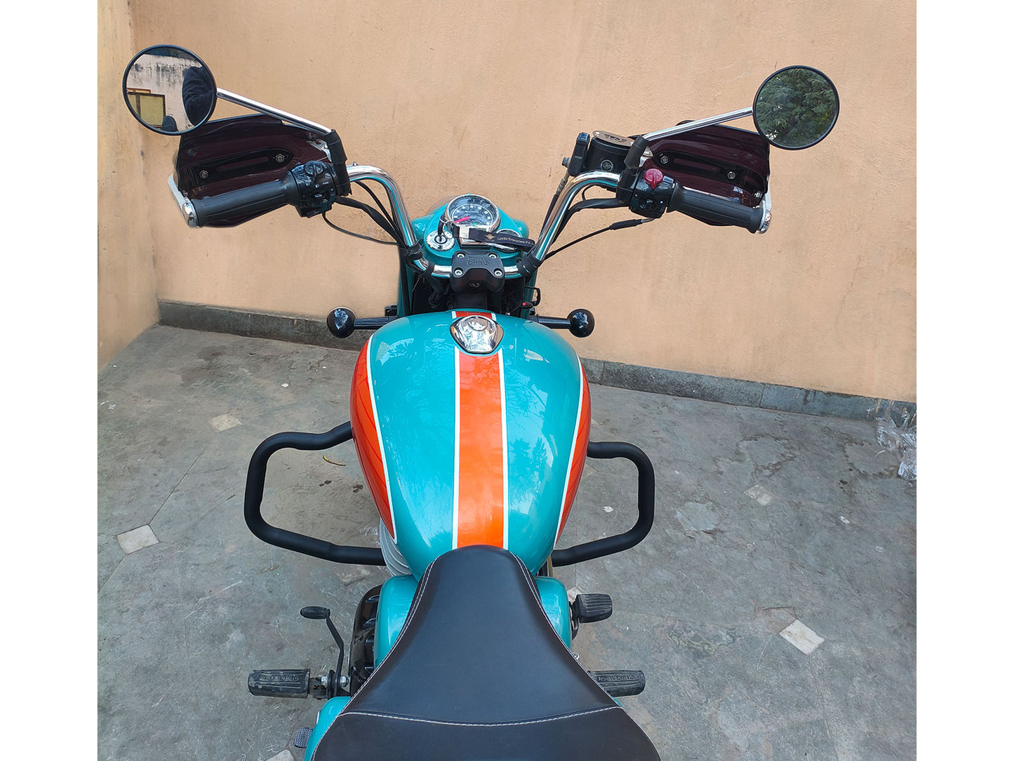 For Royal Enfield Goan Classic 350 Tinted Black Color Hand Guard Kit