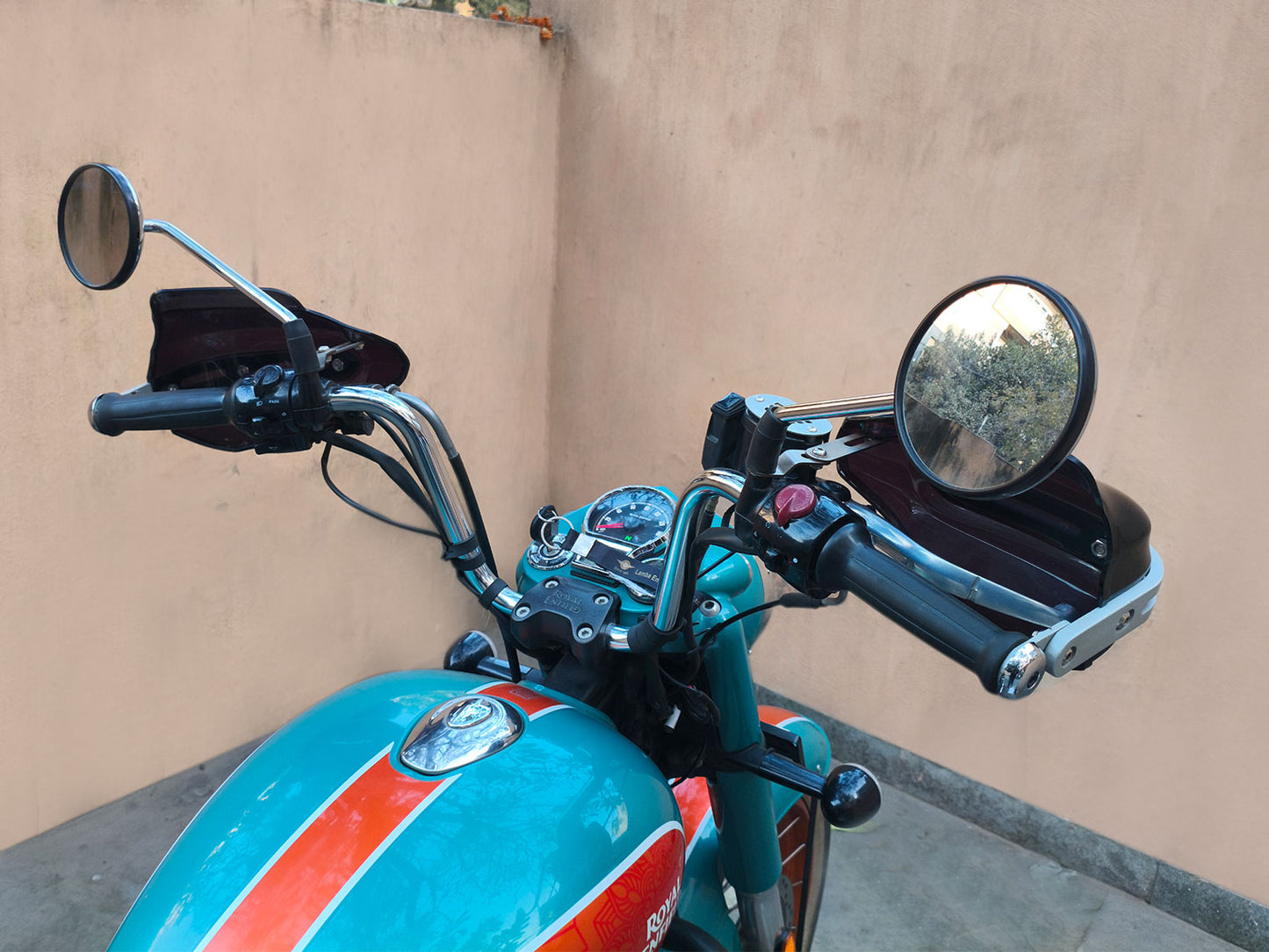 For Royal Enfield Goan Classic 350 Tinted Black Color Hand Guard Kit