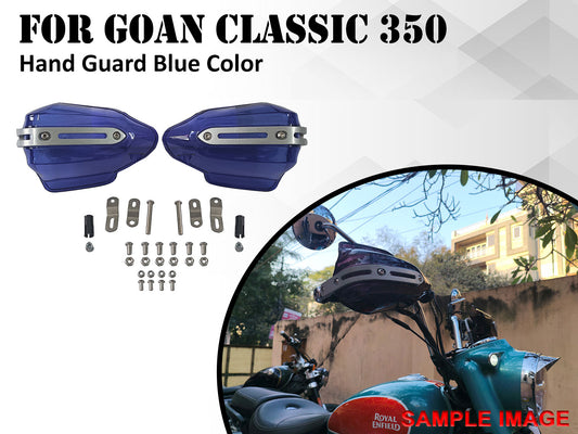For Royal Enfield Goan Classic 350 Tinted Blue Color Hand Guard Kit