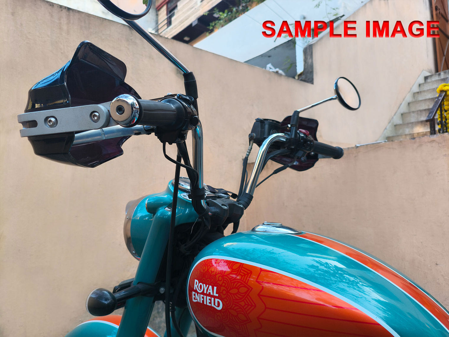 For Royal Enfield Goan Classic 350 Tinted Blue Color Hand Guard Kit