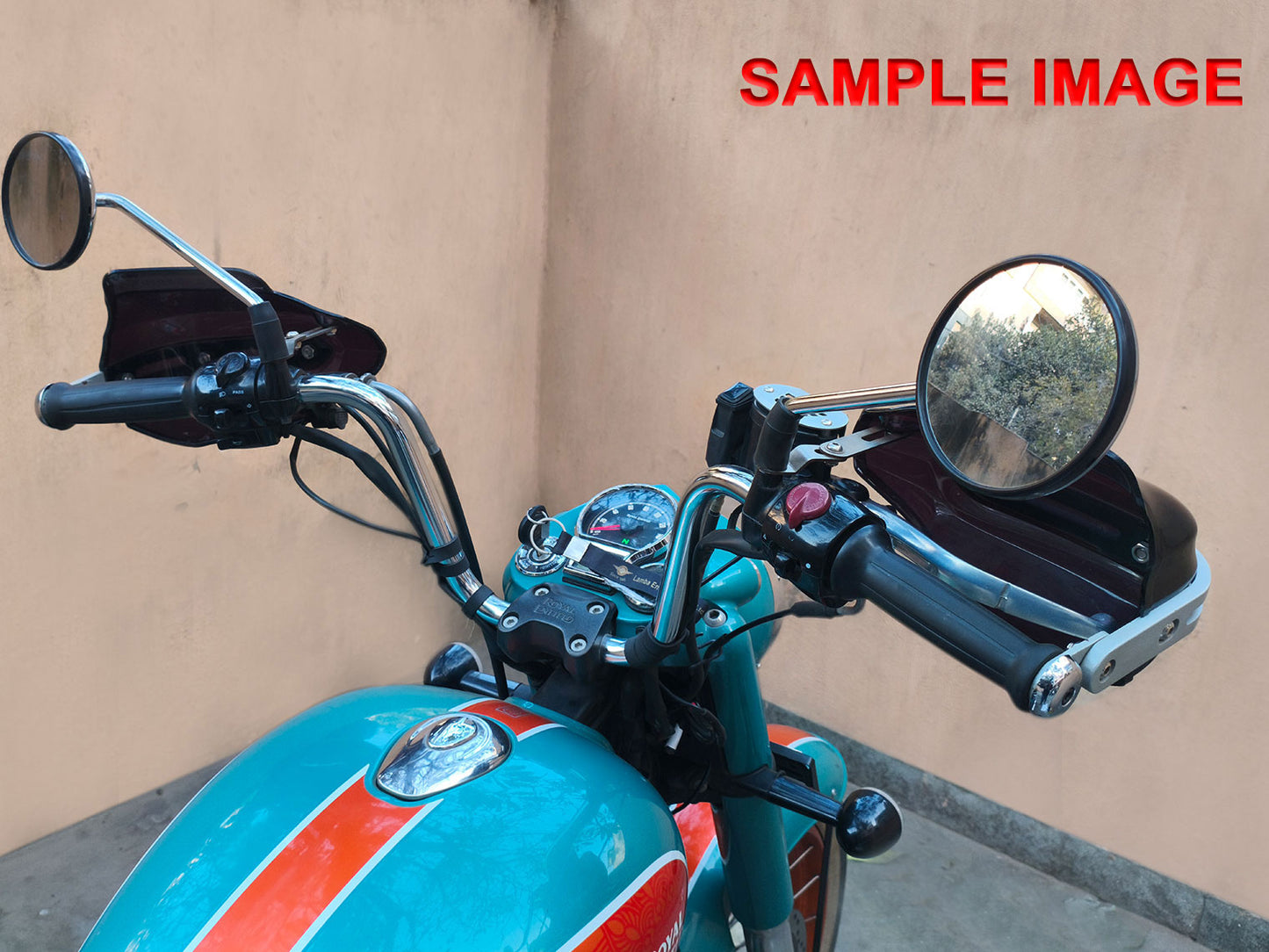 For Royal Enfield Goan Classic 350 Transparent White Hand Guard Kit