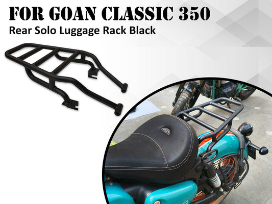 For Royal Enfield Goan Classic 350 Rear Solo Luggage Rack Black