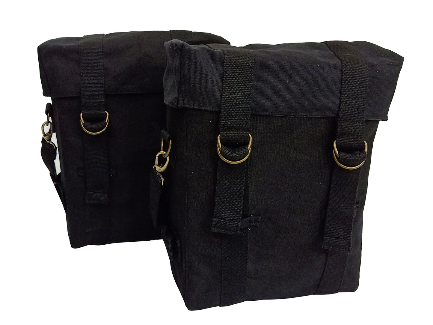 For Royal Enfield Goan Classic 350 Military Pannier Bags Black Color & Mounting