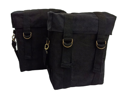 For Royal Enfield Goan Classic 350 Military Pannier Bags Black Color & Mounting