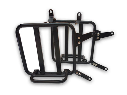 For Royal Enfield Goan Classic 350 Military Pannier Bags Black Color & Mounting