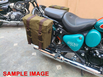 For Royal Enfield Goan Classic 350 Military Pannier Bags Desert Color & Mounting