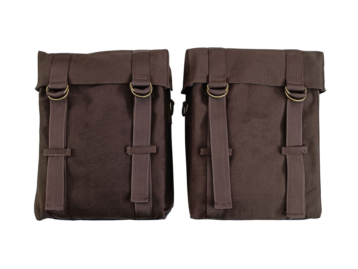 For Royal Enfield Goan Classic 350 Military Pannier Bags Coffee Brown & Mounting