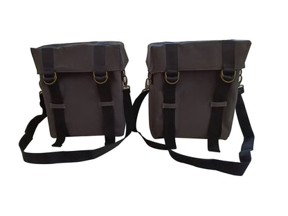 For Royal Enfield Goan Classic 350 Military Pannier Bags Grey Color & Mounting