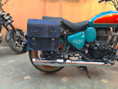 For Royal Enfield Goan Classic 350 Leather Pannier Bags With Mounting D2