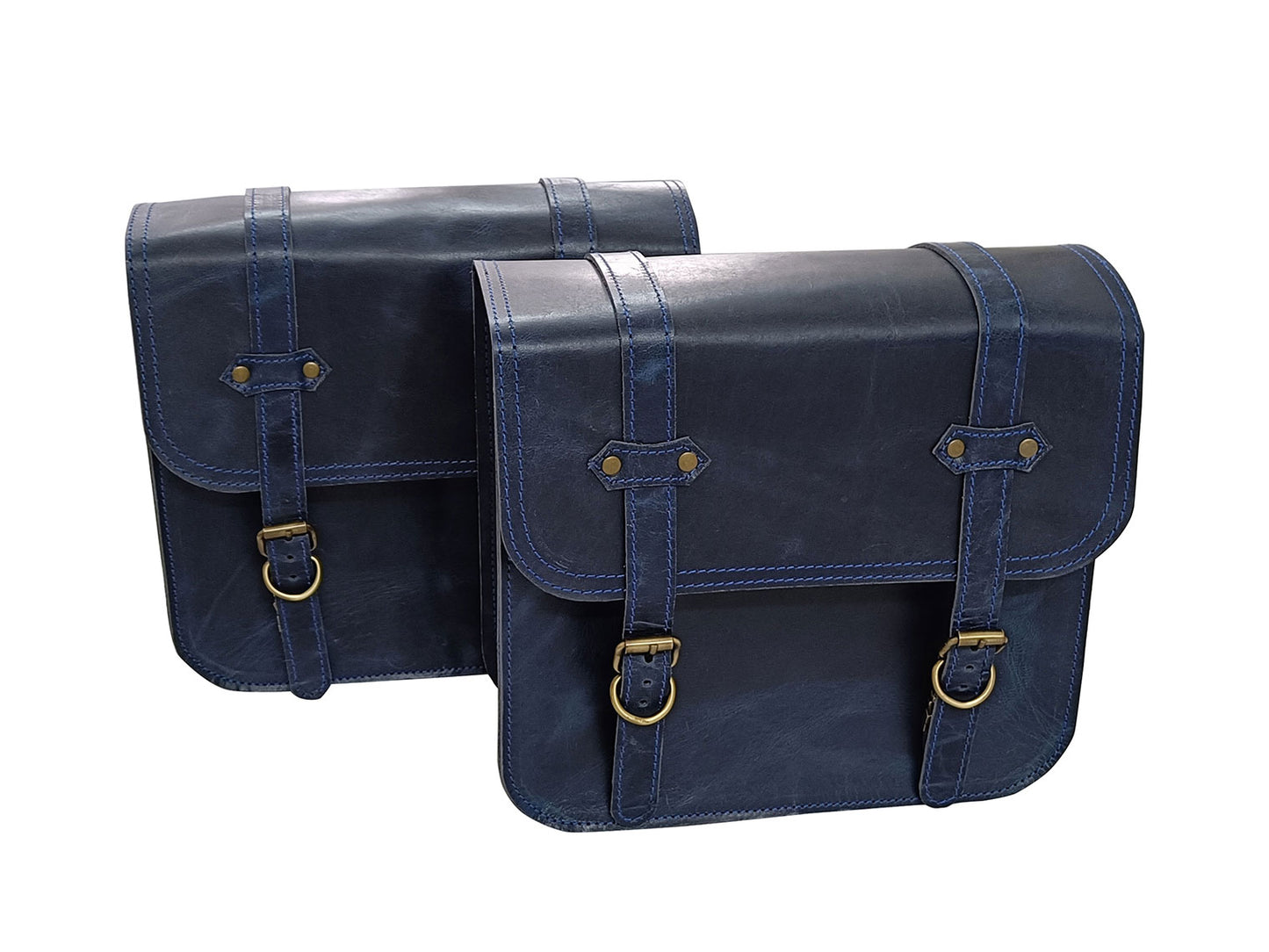 For Royal Enfield Goan Classic 350 Leather Pannier Bags With Mounting D2