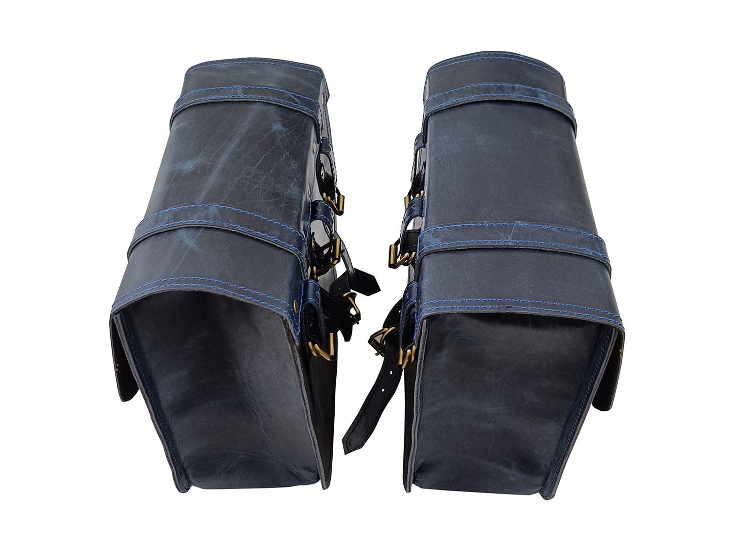 For Royal Enfield Goan Classic 350 Leather Pannier Bags With Mounting D2
