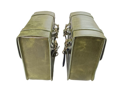 For Royal Enfield Goan Classic 350 Leather Pannier Bags With Mounting D6