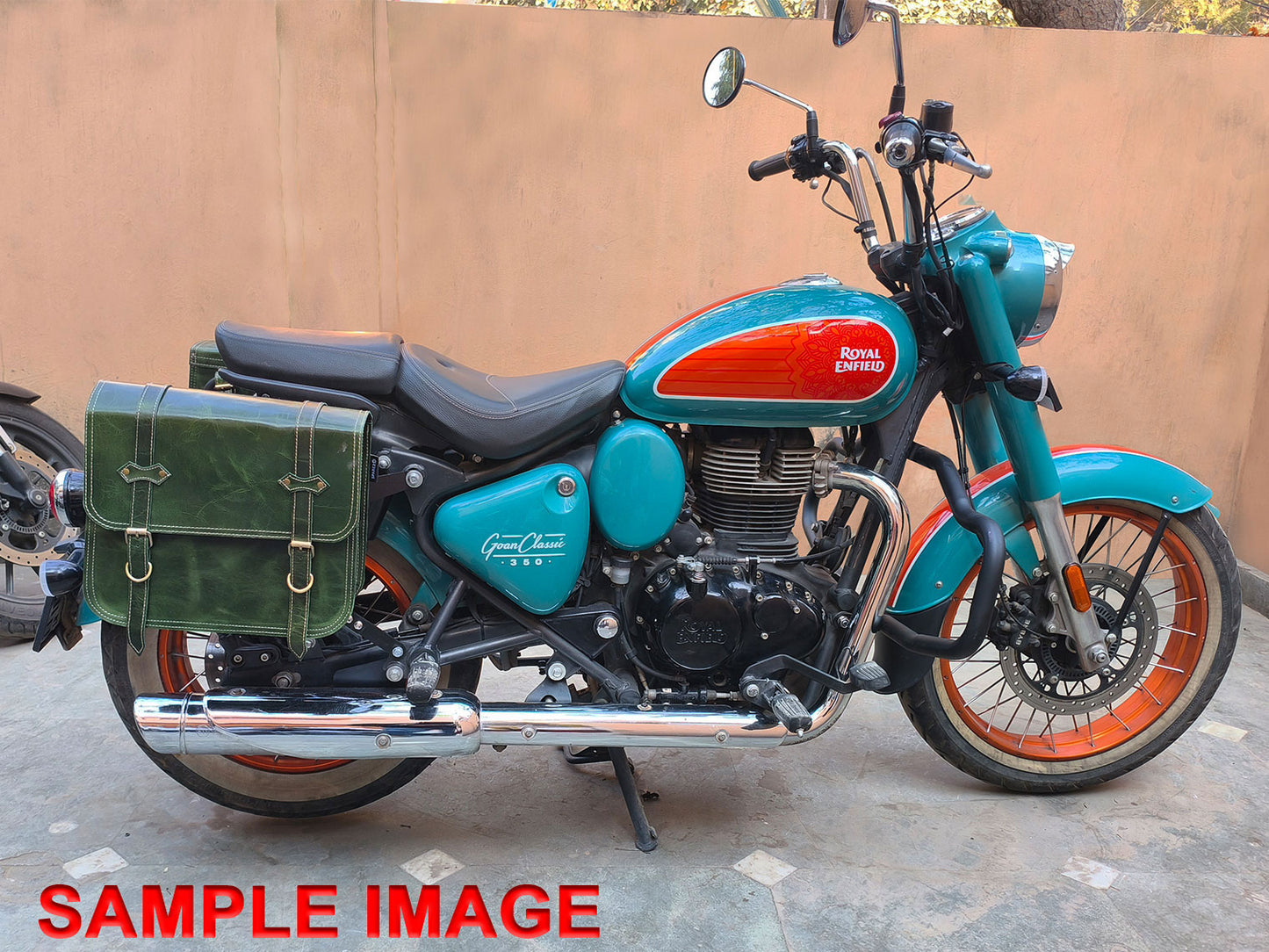 For Royal Enfield Goan Classic 350 Leather Pannier Bags With Mounting D6
