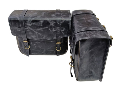 For Royal Enfield Goan Classic 350 Leather Pannier Bags With Mounting D7
