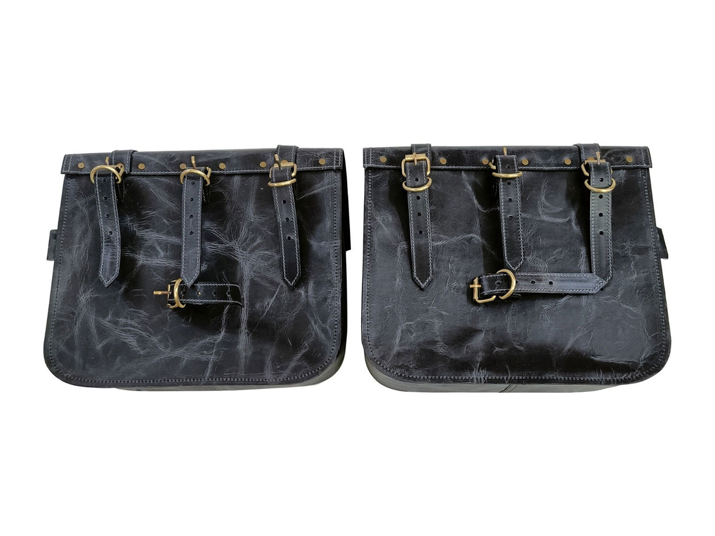 For Royal Enfield Goan Classic 350 Leather Pannier Bags With Mounting D7