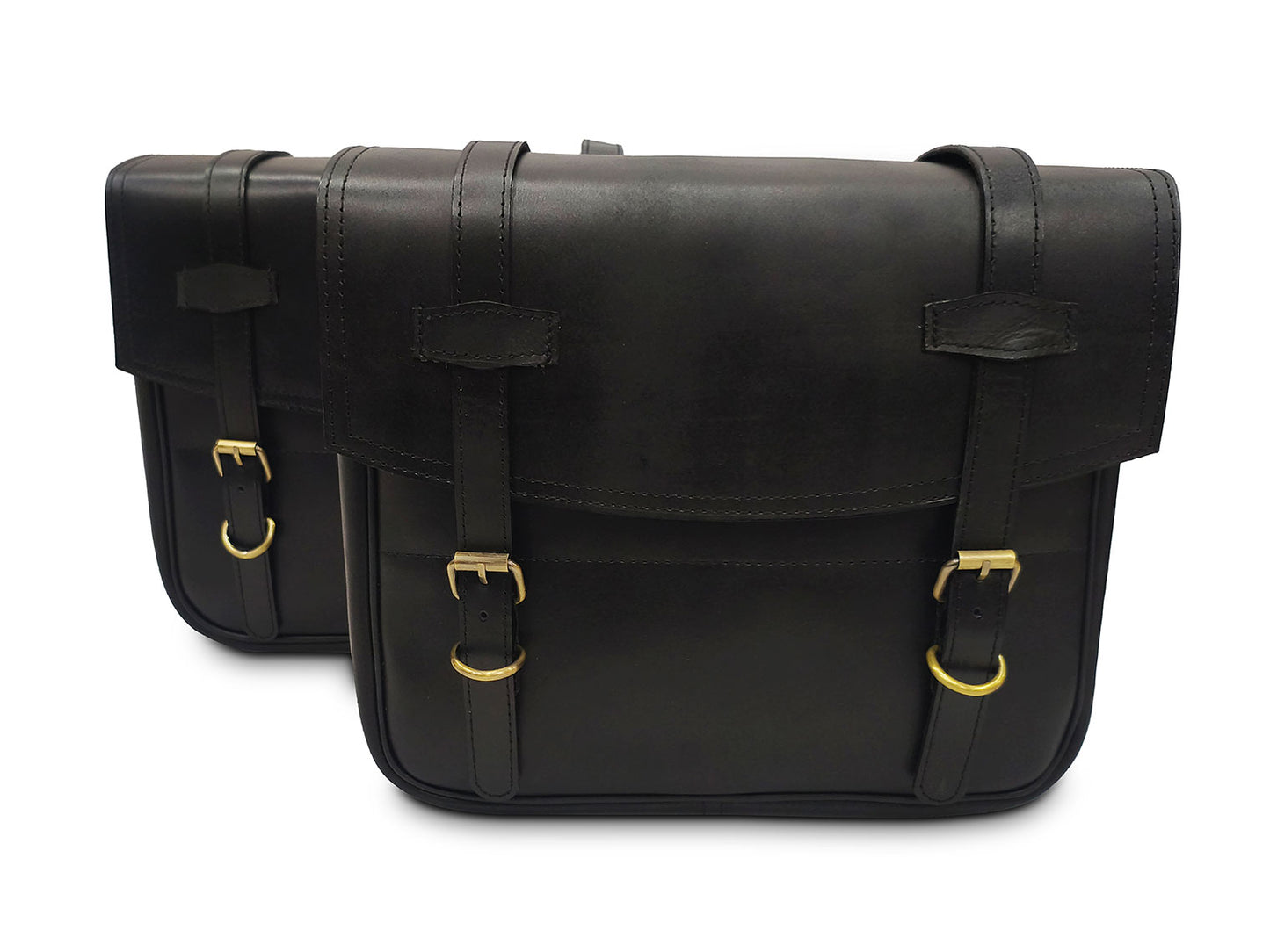 For Royal Enfield Goan Classic 350 Leather Pannier Bags With Mounting D8