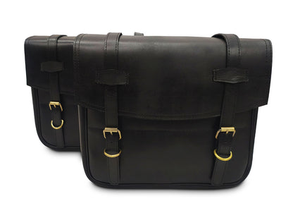 For Royal Enfield Goan Classic 350 Leather Pannier Bags With Mounting D8