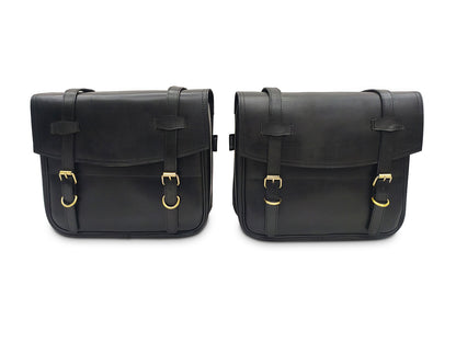 For Royal Enfield Goan Classic 350 Leather Pannier Bags With Mounting D8