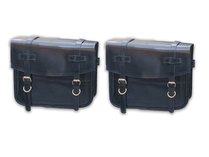 For Royal Enfield Goan Classic 350 Leather Pannier Bags With Mounting D9