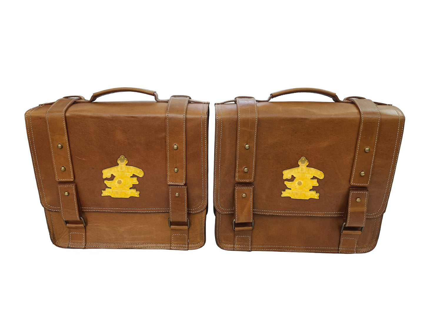 For Royal Enfield Goan Classic 350 Leather Pannier Bags With Mounting D10