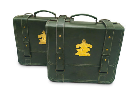 For Royal Enfield Goan Classic 350 Leather Pannier Bags With Mounting D11