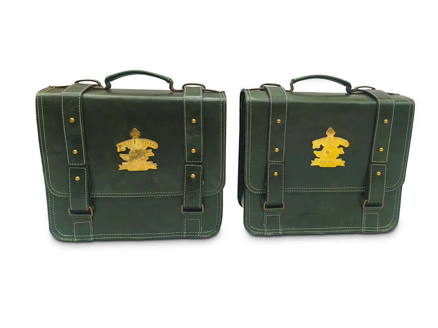 For Royal Enfield Goan Classic 350 Leather Pannier Bags With Mounting D11
