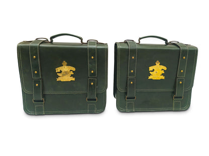 For Royal Enfield Goan Classic 350 Leather Pannier Bags With Mounting D11