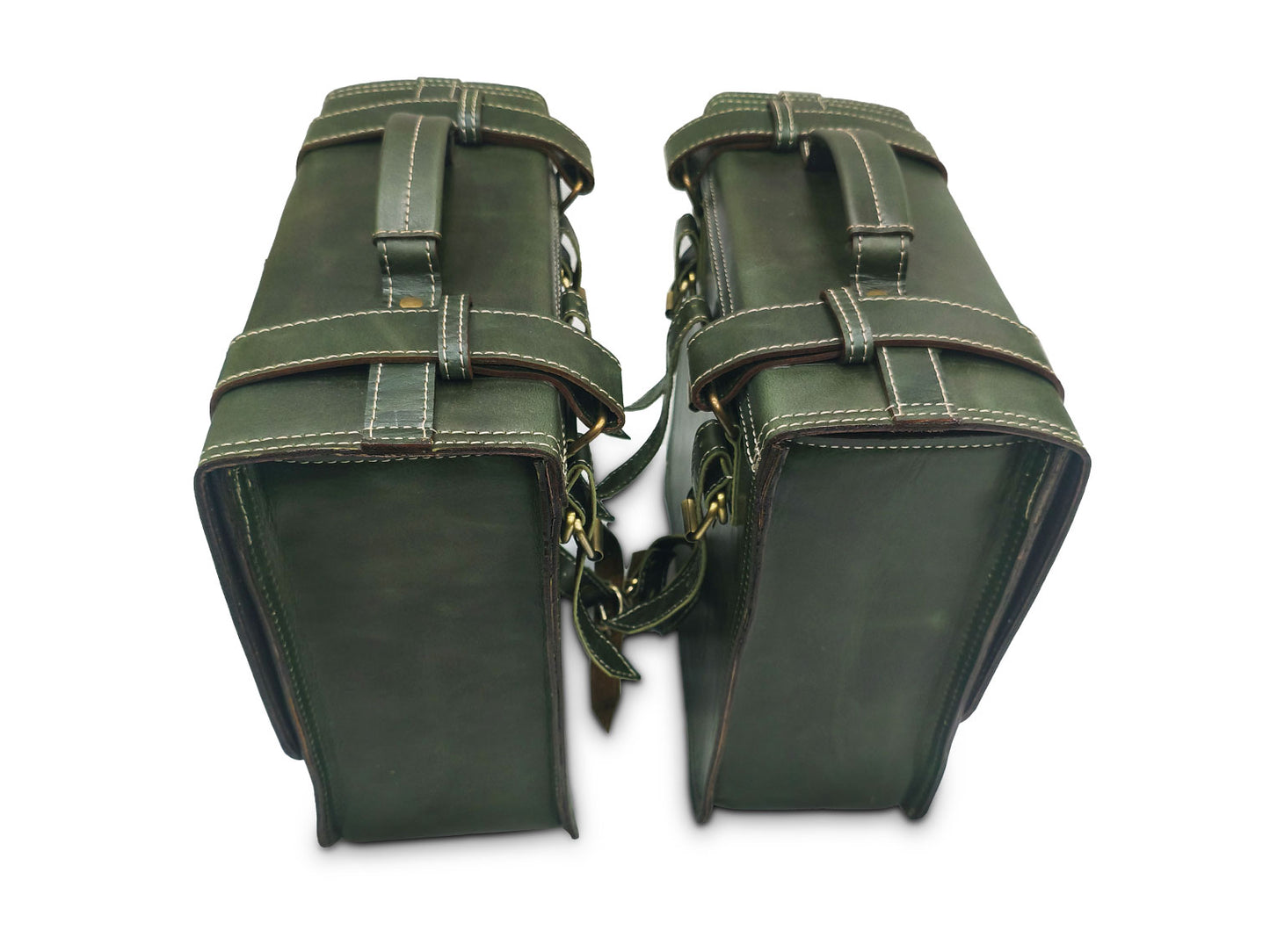 For Royal Enfield Goan Classic 350 Leather Pannier Bags With Mounting D11
