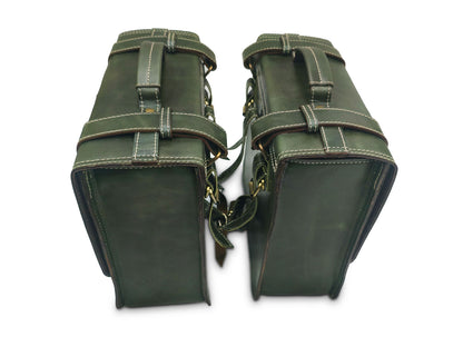 For Royal Enfield Goan Classic 350 Leather Pannier Bags With Mounting D11