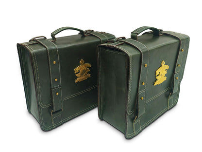 For Royal Enfield Goan Classic 350 Leather Pannier Bags With Mounting D11