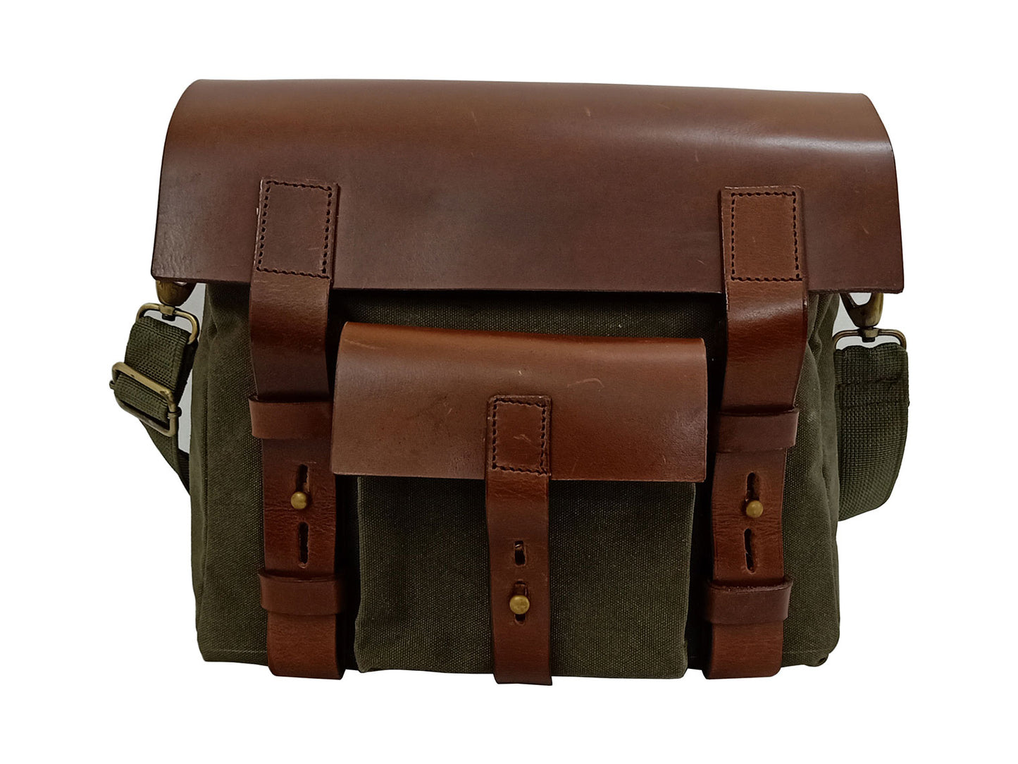 For Royal Enfield Goan Classic 350 Leather & Canvas Pannier Bags & Mounting D14