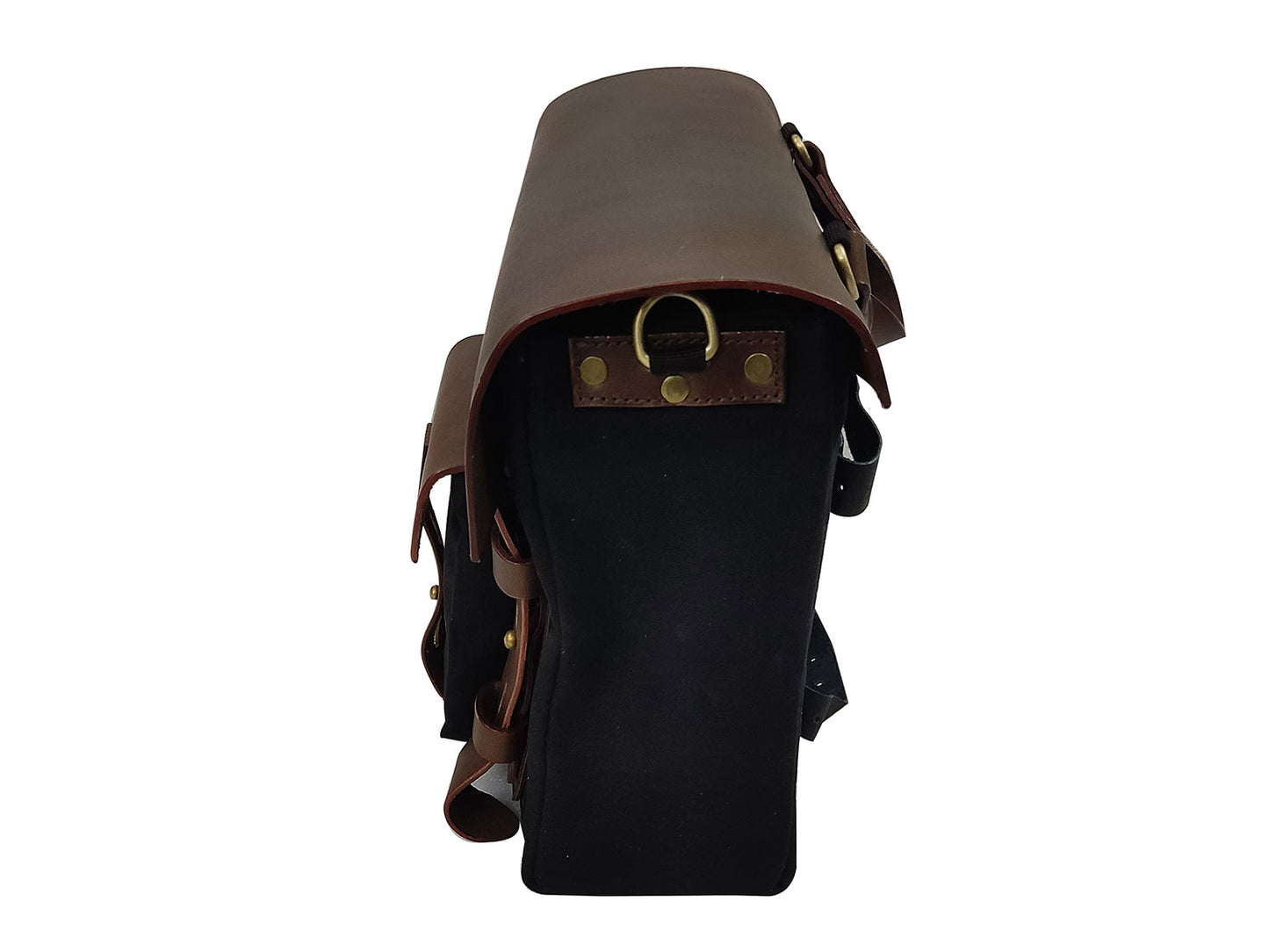 For Royal Enfield Goan Classic 350 Leather & Canvas Pannier Bags & Mounting D16