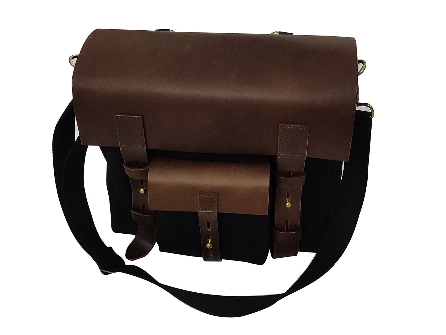 For Royal Enfield Goan Classic 350 Leather & Canvas Pannier Bags & Mounting D16