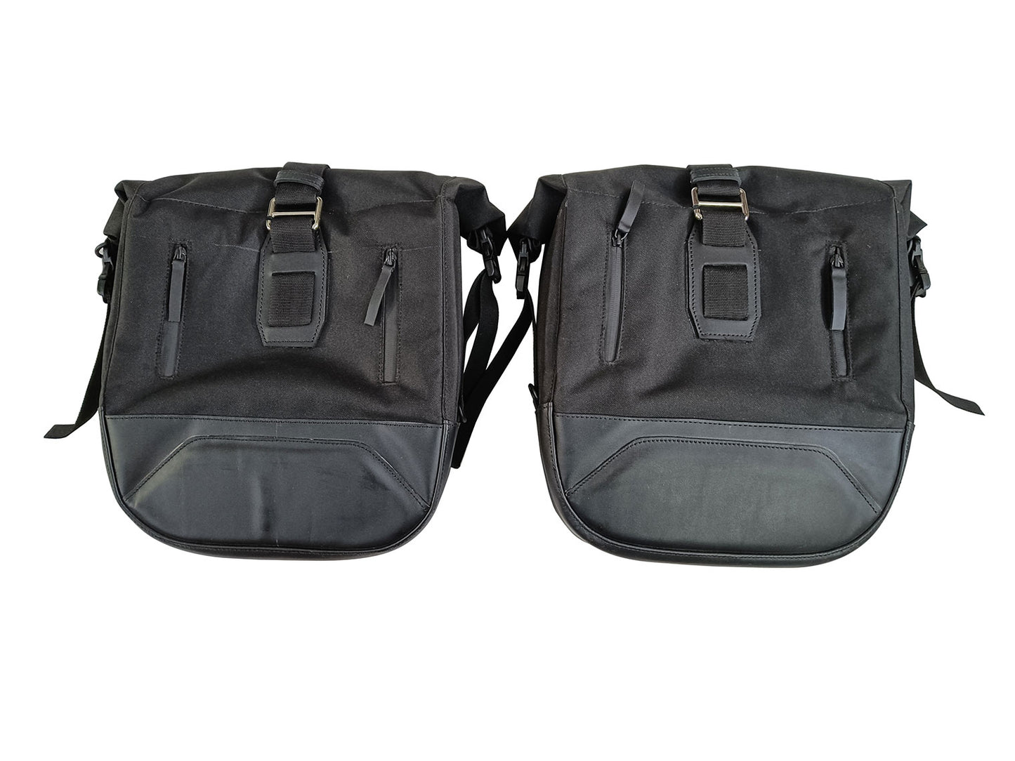 For Royal Enfield Goan Classic 350 Leather & Canvas Pannier Bags & Mounting D17
