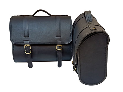 For Royal Enfield Goan Classic 350 Genuine Leather Pannier Bags & Mounting D19