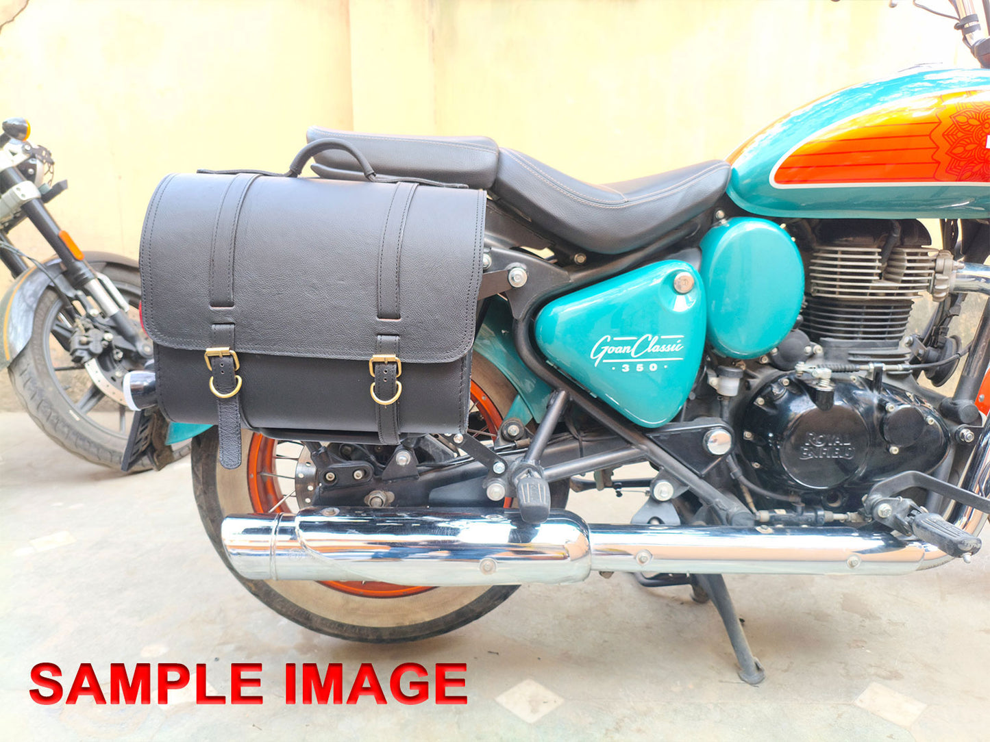 For Royal Enfield Goan Classic 350 Genuine Leather Pannier Bags & Mounting D20