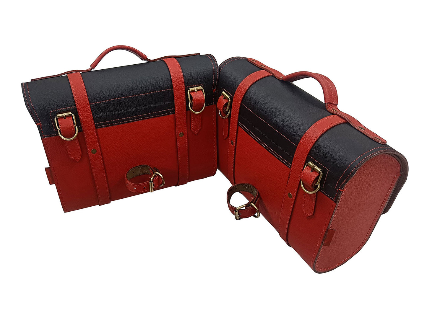 For Royal Enfield Goan Classic 350 Genuine Leather Pannier Bags & Mounting D22