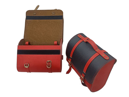 For Royal Enfield Goan Classic 350 Genuine Leather Pannier Bags & Mounting D22