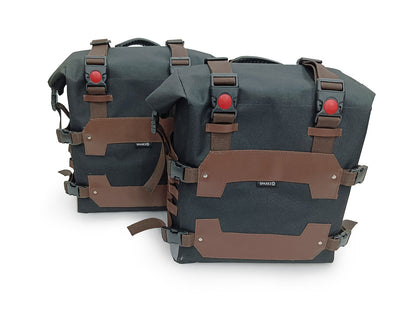 For Royal Enfield Goan Classic 350 Canvas Pannier Bags With Mounting D25