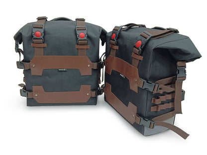 For Royal Enfield Goan Classic 350 Canvas Pannier Bags With Mounting D25