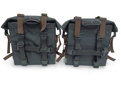 For Royal Enfield Goan Classic 350 Canvas Pannier Bags With Mounting D25