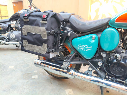 For Royal Enfield Goan Classic 350 Canvas Pannier Bags With Mounting D26