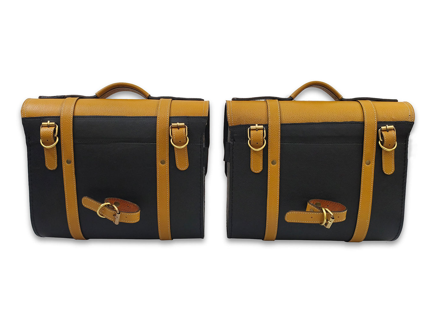 For Royal Enfield Goan Classic 350 Genuine Leather Pannier Bags & Mounting D29