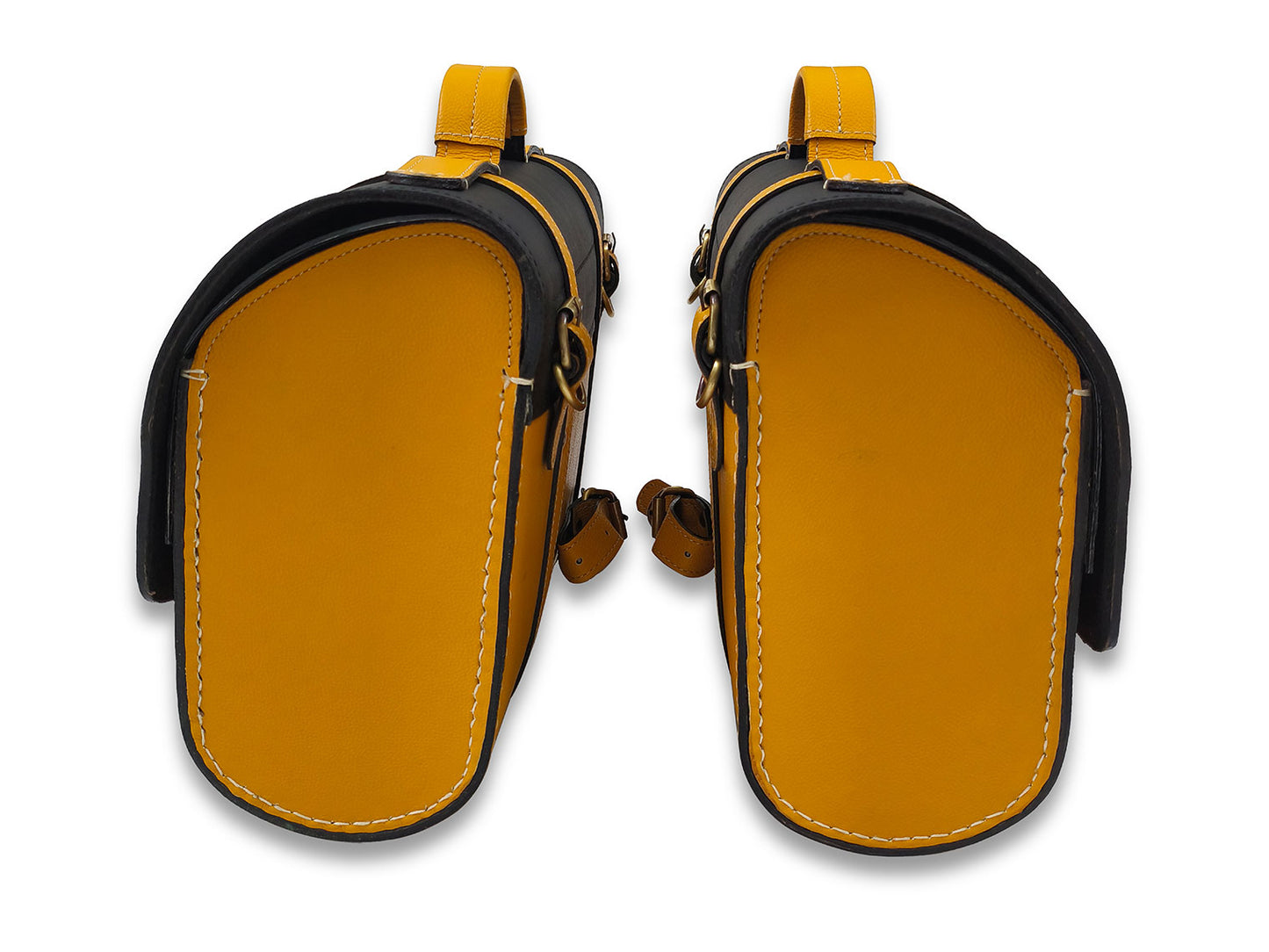 For Royal Enfield Goan Classic 350 Genuine Leather Pannier Bags & Mounting D30