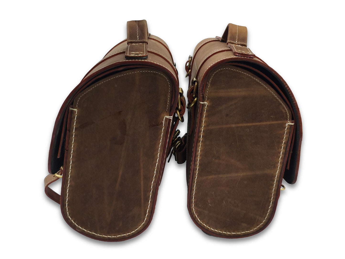 For Royal Enfield Goan Classic 350 Genuine Leather Pannier Bags & Mounting D31