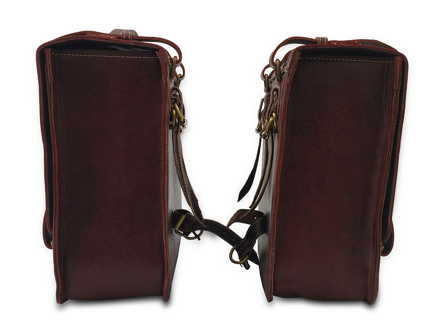 For Royal Enfield Goan Classic 350 Genuine Leather Pannier Mounting & Bags D32