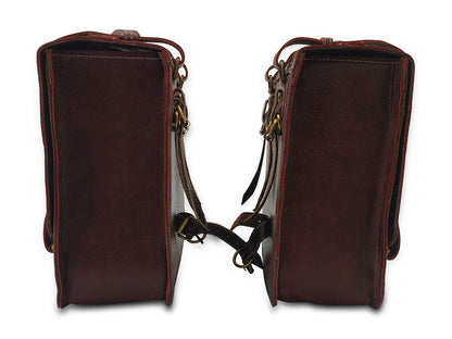 For Royal Enfield Goan Classic 350 Genuine Leather Pannier Mounting & Bags D32