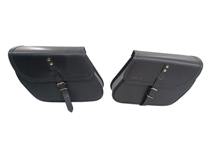 For Royal Enfield Goan Classic 350 Pannier Bags Black Color With Saddle Stay